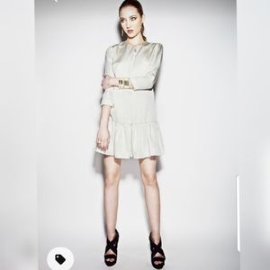 Katherine Feiner Silk Julia Dress Chalk